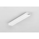 1m aluprofil SLIM8 AC2/Z - Hvid lakeret, påbygning, LED skinne