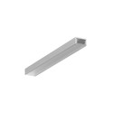 2m aluprofil SLIM8 AC2/Z - Ubehandlet aluminium, påbygning, LED skinne