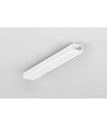 2m aluprofil SLIM8 AC2/Z - Hvid lakeret, påbygning, LED skinne