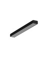 2m aluprofil SLIM8 AC2/Z - Sort anodiseret, påbygning, LED skinne