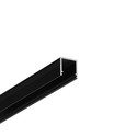 2m aluprofil SMART10 AC2/Z - Sort anodiseret, påbygning, LED skinne