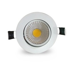 LED downlights 3W indbygningsspot - Hul: Ø6,7-8 cm, Mål: Ø8,5 cm, hvid kant, dæmpbar, 12V/24V