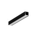 40 stk. 2m aluprofil SMART10 AC2/Z - Sort anodiseret, påbygning, LED skinne