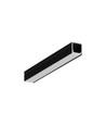 40 stk. 2m aluprofil SMART10 AC2/Z - Sort anodiseret, påbygning, LED skinne
