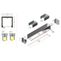 1m aluprofil SMART16 BC3/U4 - Sort anodiseret, påbygning, LED skinne