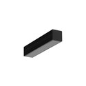 1m aluprofil SMART16 BC3/U4 - Sort anodiseret, påbygning, LED skinne
