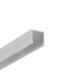 Alu / PVC profiler 2m aluprofil SMART16 BC3/U4 - Ubehandlet aluminium, påbygning, LED skinne