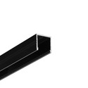 2m aluprofil SMART16 BC3/U4 - Sort anodiseret, påbygning, LED skinne