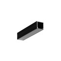 2m aluprofil SMART16 BC3/U4 - Sort anodiseret, påbygning, LED skinne