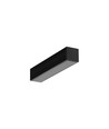 2m aluprofil SMART16 BC3/U4 - Sort anodiseret, påbygning, LED skinne