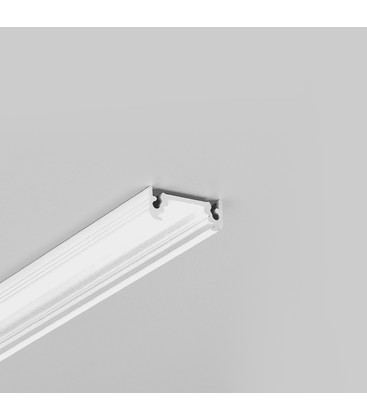 1m aluprofil SURFACE10 BC/UX - Hvid lakeret, påbygning, LED skinne