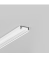 1m aluprofil SURFACE10 BC/UX - Hvid lakeret, påbygning, LED skinne