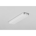 1m aluprofil SURFACE10 BC/UX - Hvid lakeret, påbygning, LED skinne