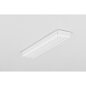 1m aluprofil SURFACE10 BC/UX - Hvid lakeret, påbygning, LED skinne