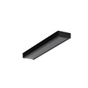 2m aluprofil SURFACE10 BC/UX - Sort anodiseret, påbygning, LED skinne