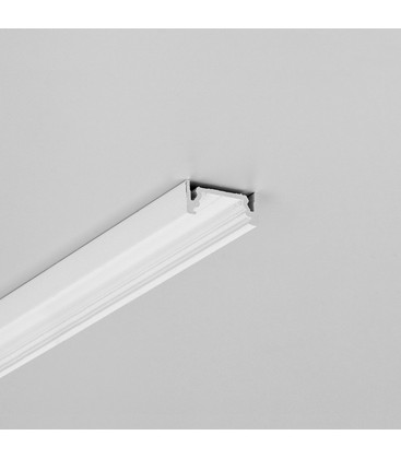2m aluprofil SURFACE10.V2 BC/U - Hvid lakeret, påbygning, LED skinne