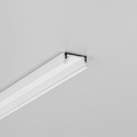 2m aluprofil SURFACE10.V2 BC/U - Hvid lakeret, påbygning, LED skinne