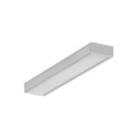 2m aluprofil SURFACE10.V2 BC/U - Ubehandlet aluminium, påbygning, LED skinne