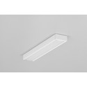2m aluprofil SURFACE10.V2 BC/U - Hvid lakeret, påbygning, LED skinne