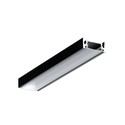 2m aluprofil SURFACE10.V2 BC/U - Sort anodiseret, påbygning, LED skinne