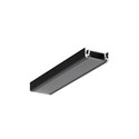 1m aluprofil SURFACE14 EE7F/TY - Sort anodiseret, påbygning, LED skinne