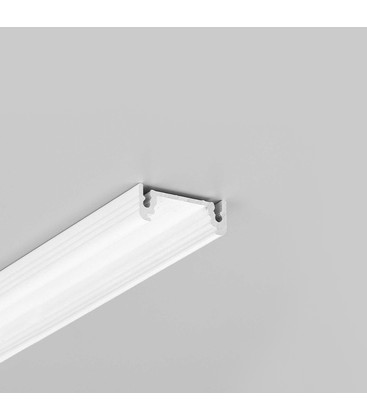 1m aluprofil SURFACE14 EE7F/TY - Hvid lakeret, påbygning, LED skinne