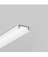 1m aluprofil SURFACE14 EE7F/TY - Hvid lakeret, påbygning, LED skinne