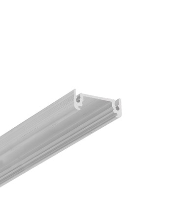2m aluprofil SURFACE14 EE7F/TY - Ubehandlet aluminium, påbygning, LED skinne