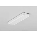 1m aluprofil SURFACE14 EE7F/TY - Hvid lakeret, påbygning, LED skinne