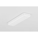 1m aluprofil SURFACE14 EE7F/TY - Hvid lakeret, påbygning, LED skinne