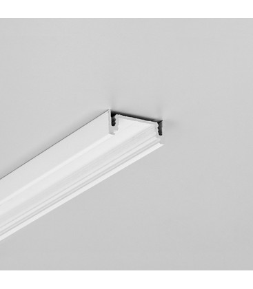2m aluprofil SURFACE14.V2 EE7F/Y - Hvid lakeret, påbygning, LED skinne 2m aluprofil SURFACE14.V2 EE7F/Y - Hvid lakeret, påbygning, LED skinne