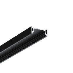 LED strip 2m aluprofil SURFACE14.V2 EE7F/Y - Sort anodiseret, påbygning, LED skinne