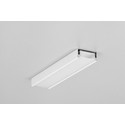 2m aluprofil SURFACE14.V2 EE7F/Y - Hvid lakeret, påbygning, LED skinne
