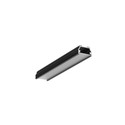 1m aluprofil UNI12 BCD/U - Sort anodiseret, påbygning, LED skinne