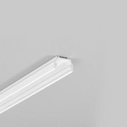 LED strip 2m aluprofil UNI12 BCD/U - Hvid lakeret, påbygning, LED skinne