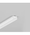 2m aluprofil UNI12 BCD/U - Hvid lakeret, påbygning, LED skinne