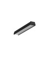 2m aluprofil UNI12 BCD/U - Sort anodiseret, påbygning, LED skinne