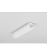 2m aluprofil UNI12 BCD/U - Hvid lakeret, påbygning, LED skinne