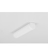2m aluprofil UNI12 BCD/U - Hvid lakeret, påbygning, LED skinne