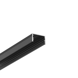 LED strip 2m aluprofil UNI14 BC3/Y - Sort anodiseret, påbygning, LED skinne