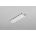 2m aluprofil UNI14 BC3/Y - Hvid lakeret, påbygning, LED skinne