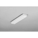 2m aluprofil UNI14 BC3/Y - Hvid lakeret, påbygning, LED skinne