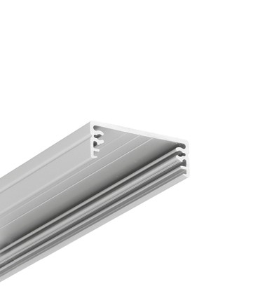 1m aluprofil WIDE24 G/W - Anodiseret, påbygning, LED skinne