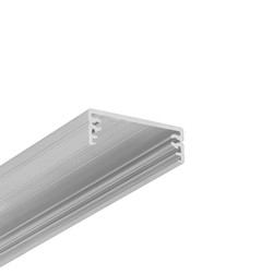 LED strip 1m aluprofil WIDE24 G/W - Ubehandlet aluminium, påbygning, LED skinne