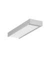 1m aluprofil WIDE24 G/W - Anodiseret, påbygning, LED skinne
