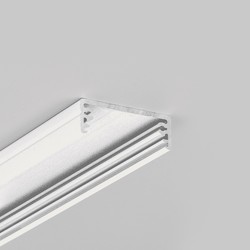 LED strip 1m aluprofil WIDE24 G/W - Hvid lakeret, påbygning, LED skinne