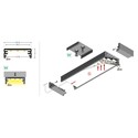 2m aluprofil WIDE24 G/W - Ubehandlet aluminium, påbygning, LED skinne