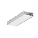 2m aluprofil WIDE24 G/W - Ubehandlet aluminium, påbygning, LED skinne