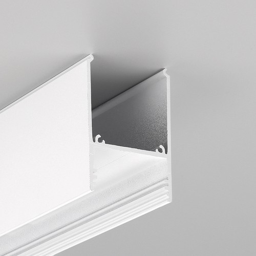 1m aluprofil COMBO30-01 ACDE-9 - Hvid lakeret, påbygning, LED skinne