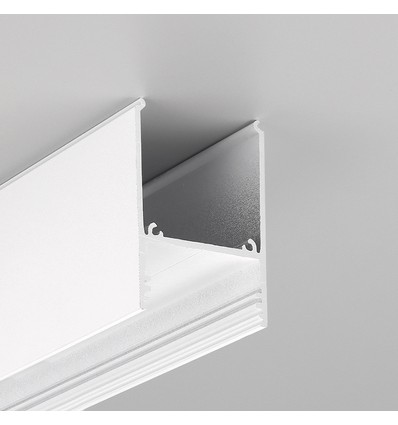 1m aluprofil COMBO30-01 ACDE-9 - Hvid lakeret, påbygning, LED skinne